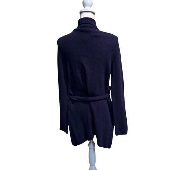 LILLY PULITZER Beckley Cardigan‎ Belted Knit Pockets True Navy Size XL NWT - Picture 2 of 7